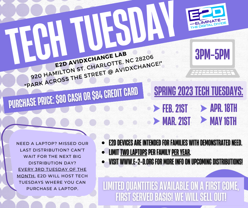 E2D Tech Tuesday Flyer