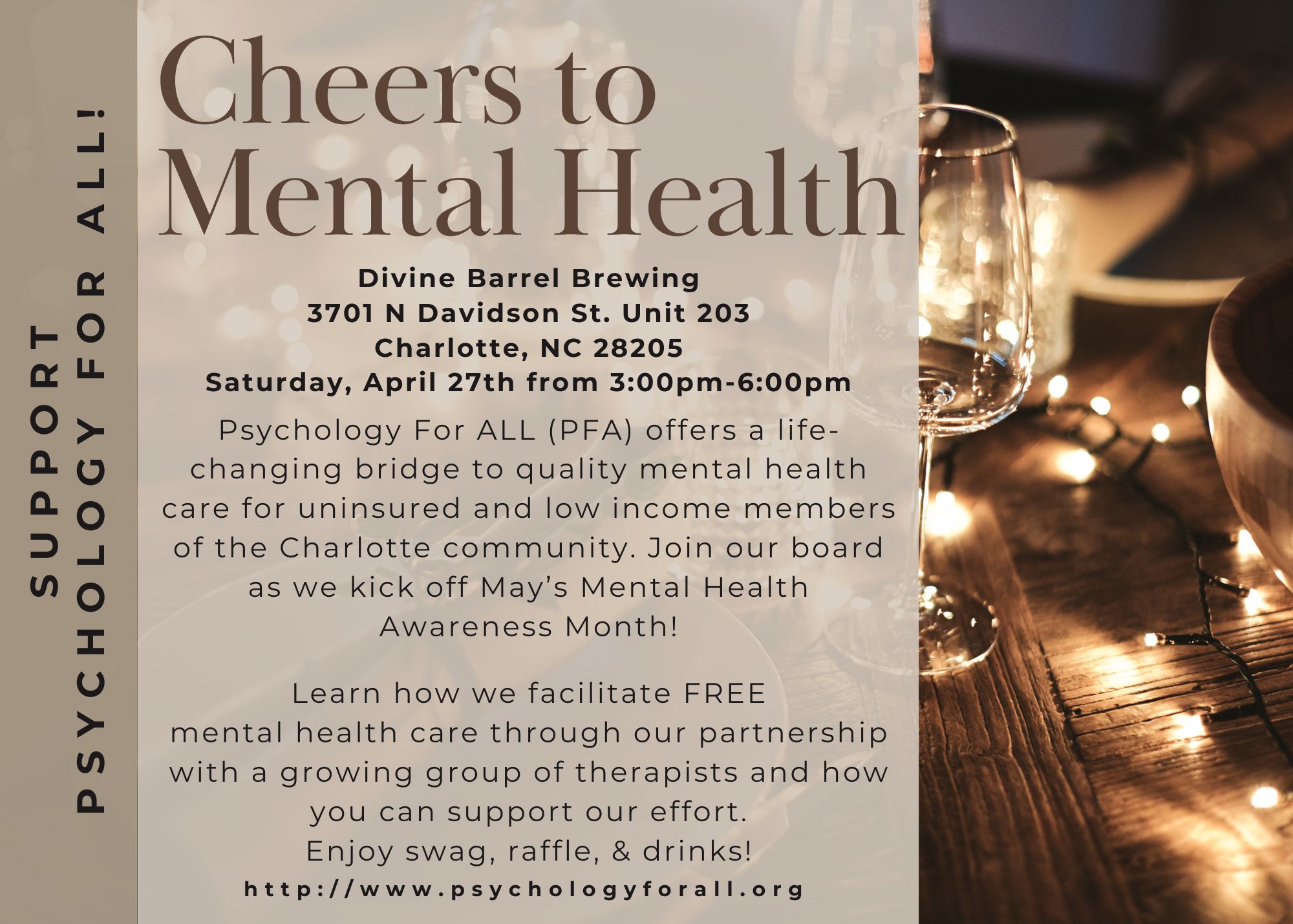 Cheers to Mental Health Spring 2024 Invitation