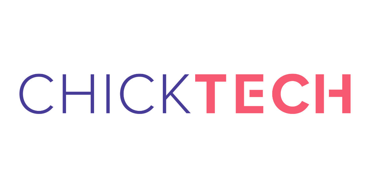 ChickTech words written in purple and pink