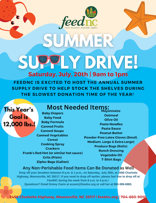 FeedNC summer supply drive