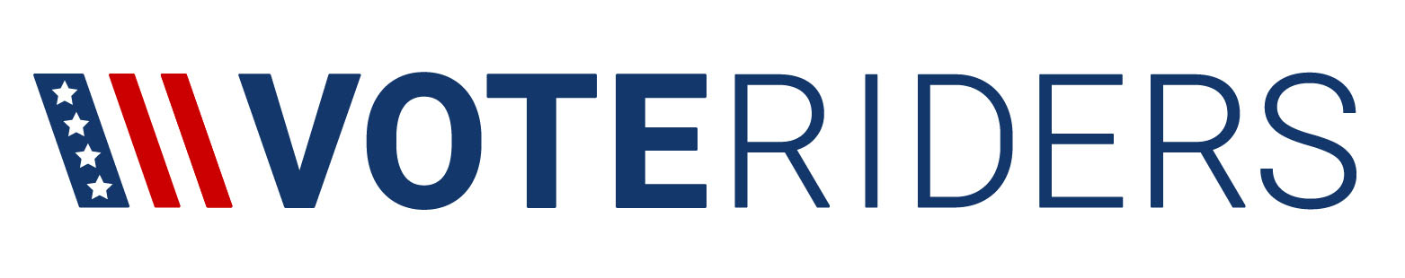 VoteRiders logo in red, white and blue