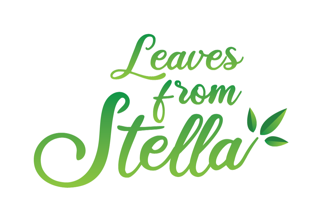 Green cursive text logo for Leaves from Stella