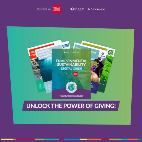 digital giving guide image with multiple magazine pages featured