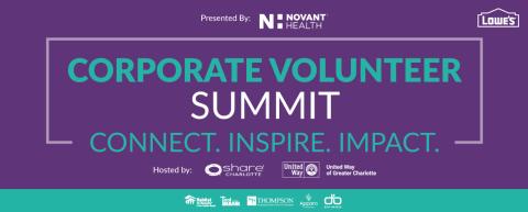 logo header for corporate volunteer summit all text