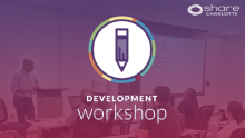 share shine development workshop logo with nonprofit leaders in the background