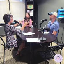 sustain charlotte interviewed in podcast studio