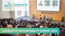Charlotte sustainability summit attendees in the Dubois Center auditorium 
