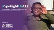 July share Charlotte spotlight on Clt developmental disabilities blog image showing a client waving