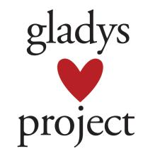 Gladys Love Project heart text logo