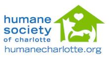 Blue and green logo for the Humane Society of Charlotte