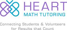 Purple and Blue Heart logo and text that says Heart Math Tutoring
