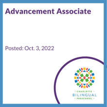 Advancement Associate, Bilingual Preschool, posted Oct 3, 2022