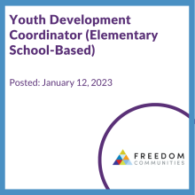 Youth Development Coordinator (Elementary School Based)