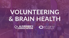 volunteering and brain health text image